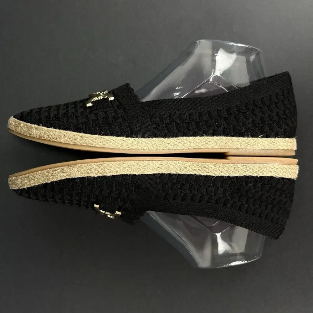 Skechers Cleo Jute Luncheon Espadrille Flats Black Women’s 10 Slip On New No Box